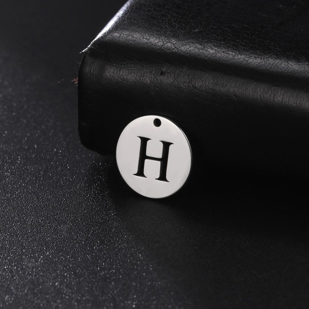 Teamer 10pcs A-Z 26 Letters Stainless Steel Charms for Jewelry Making Initial Alphabet Charms Pendant for Bracelet Necklace DIY
