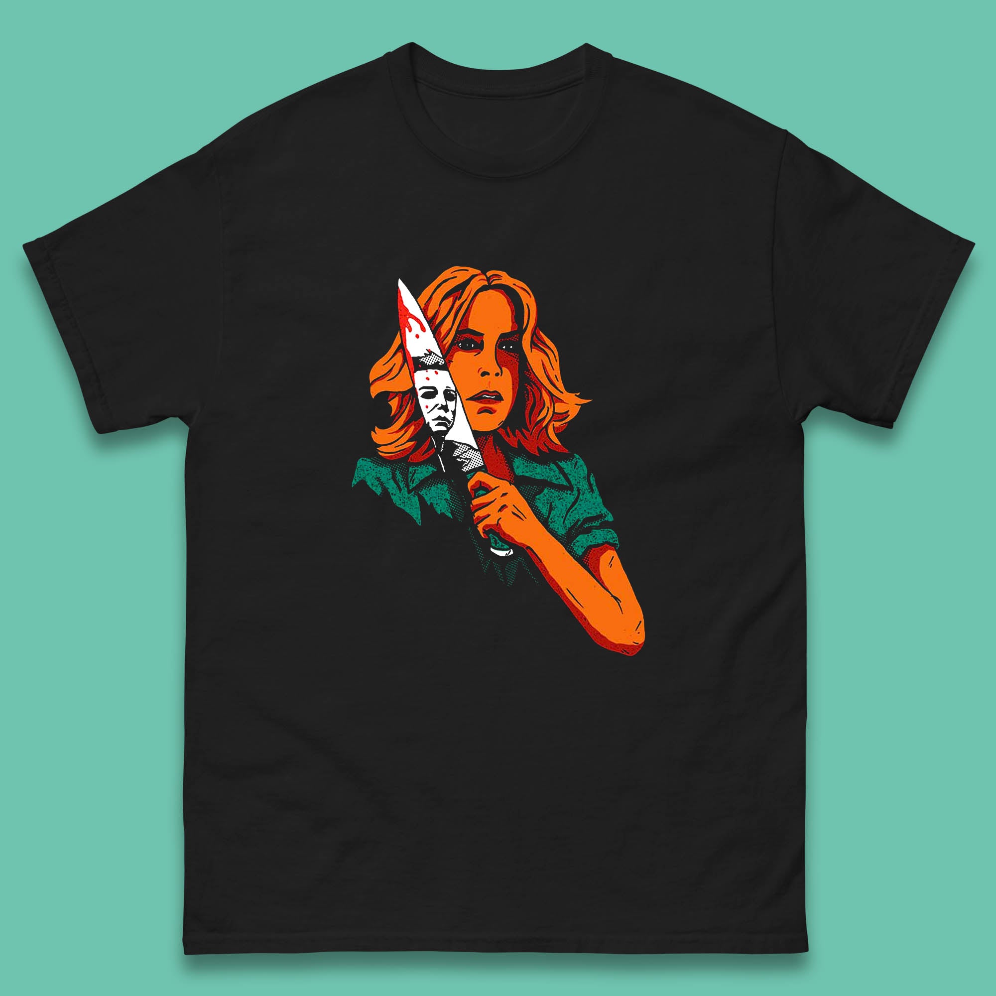 Laurie Halloween Take A Knife Michael Myers Halloween Horror Movie Character Mens Tee Top 3XL