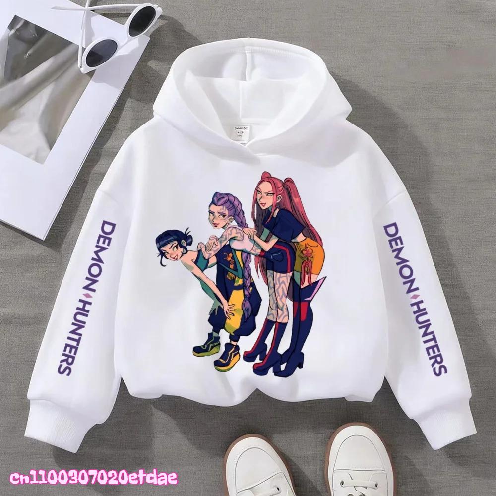 Y2K KPop Cazadores de Demonios Sudaderas Adolescentes Niñas Niños Rumi KPop Cazadores de Demonios Sudadera Otoño Casual Manga Larga Ropa para Niños