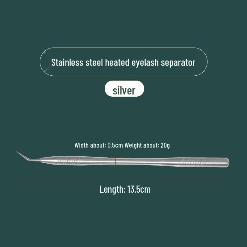 Dual-Headed Stainless Steel Eyelash & Eyebrow Tool: Comb, Curl, and Shape with Precision