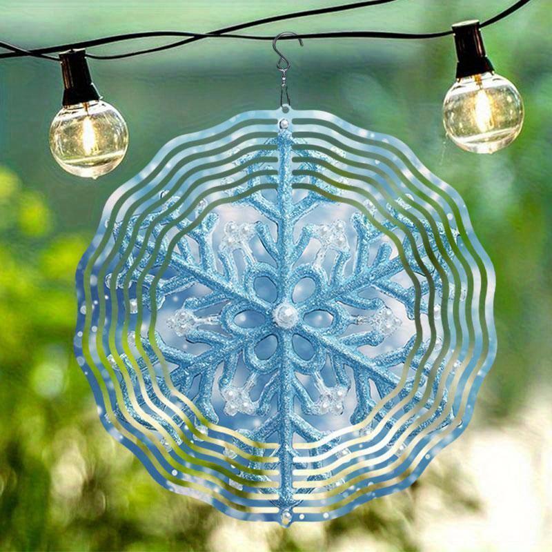 10 Zoll Hängender Windspinner mit 360-Grad-Haken für Balkon-Gartendekor Frühling Sommer Außendekoration