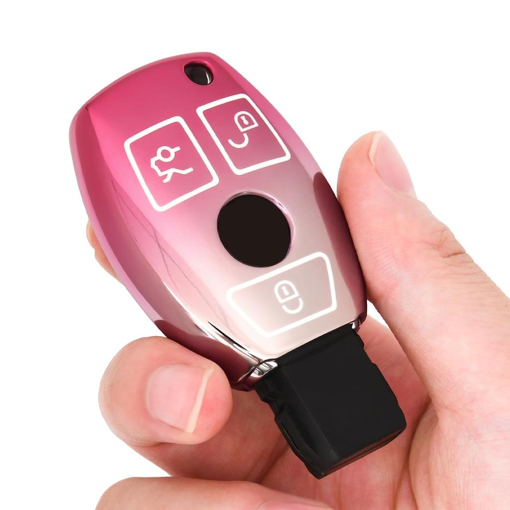 [OATSBASF] Auto Schlüsselhülle Geeignet für Mercedes Benz TPU 360 Grad Vollschutz Kratzfest