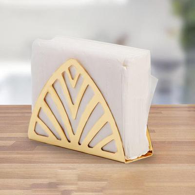 Vergoldeter quadratischer Serviettenhalter aus Edelstahl, Handtuch, kreative Serviette, Westernrestaurant, vertikales Gewebe