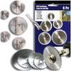 Set mit 6 Stück Trennscheiben für Minischleifer + Schraubendreher-Adapter