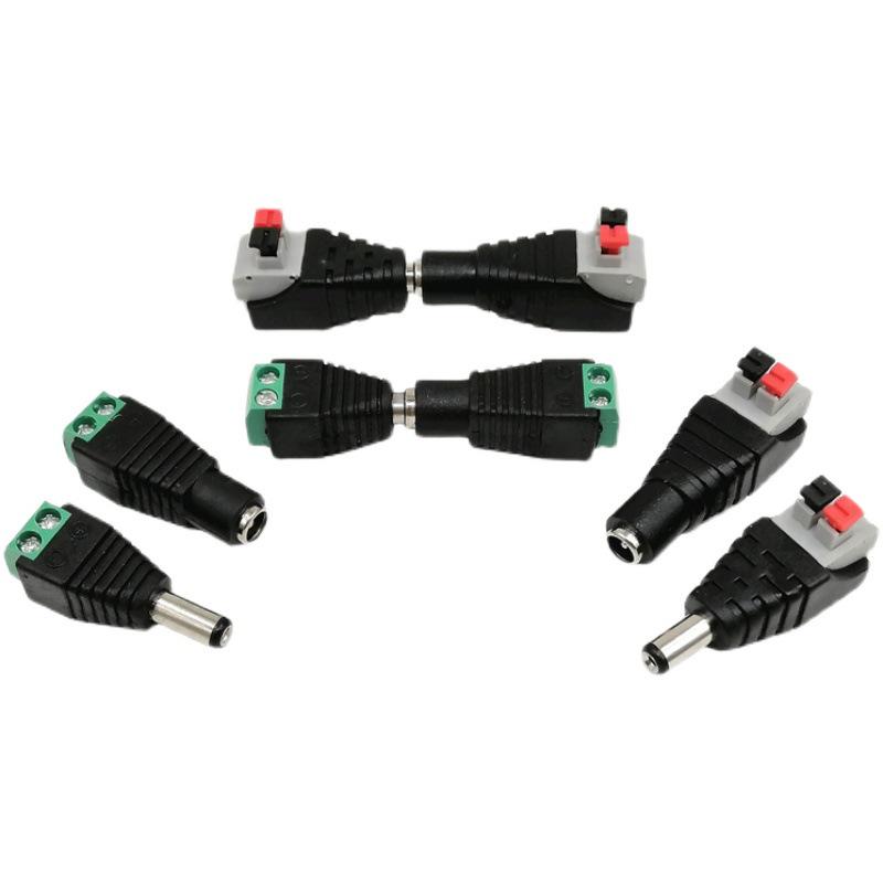 5.5x2.1mm DC Power Connector Set: Male & Female Plugs for 12V LED Strip