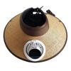 Wide Brim Sun Hat with Built-in Fan Summer Outdoor Straw Visor Hat with Solar/USB Powered Fan for Camping Fishing Hiking