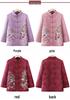 Warm Cotton Padded Jacket: Festive Tang Suit for Elderly Women - Perfect for Winter and Formal Occasions.