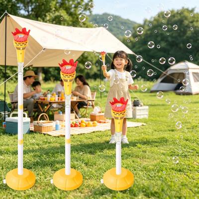 Automatische Seifenblasenmaschine mit Musik und LED-Licht Verstellbare Höhe Blasenmacher Stehender Seifenblasenwerfer für Kinderpartys Geburtstag Hochzeit Outdoor