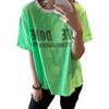 WE11DONE Solid Logo Crew Neck Pullover Straight Cut Short Sleeve T-Shirt Women Tops WDTT121545UNG