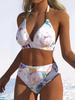 1011 New Two-piece Set European and American Sexy Split Swimsuit Women's Beach Swimsuit Bikini Set Points