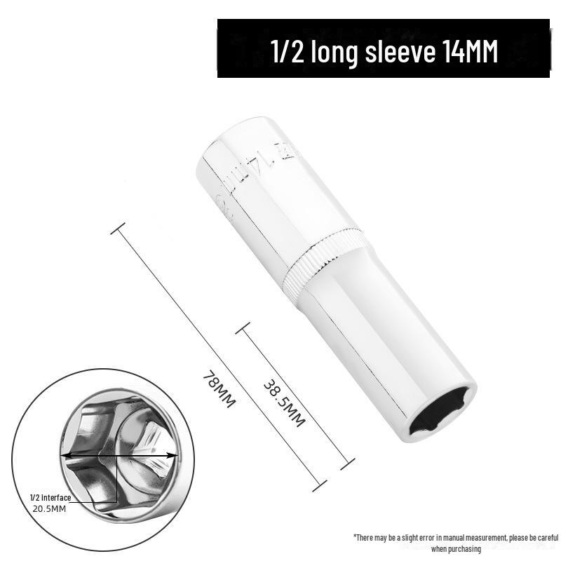 Green Forest 12.5mm Hexagonal Extended Socket for 1/2" Ratchet Wrench