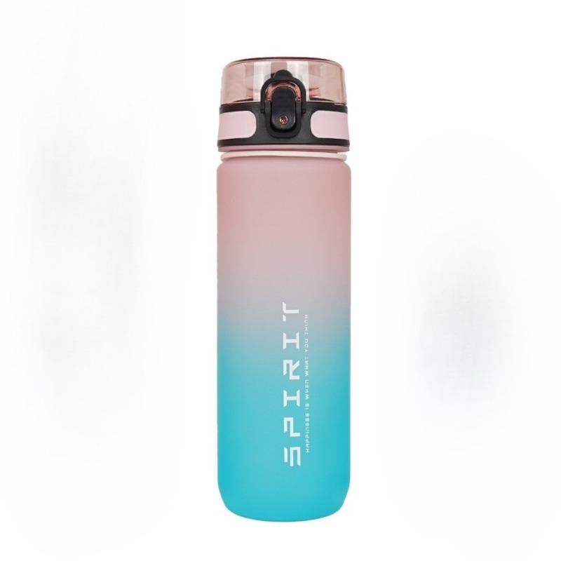 

650 мл Спортивная бутылка для воды Герметичная Цветной пластиковый стаканчик для питья для путешествий на открытом воздухе Портативные кувшины для фитнеса в спортзале розовый зеленый