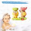 Baby Bath Toys for Toddlers 2-4 Years, Safe Multicolored Water Toys with Suction Cups, Duck and Crocodile Designs