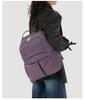Schoolbag New Korean Version Backpack Fashionable Versatile Backpack Trendy Cool Light Shoulder Bag Waterproof Cloth Solid Color Simple Household