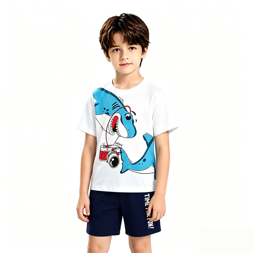 Boys' Short Sleeve T-Shirt Summer Fashion Tee for Casual Everyday Wear