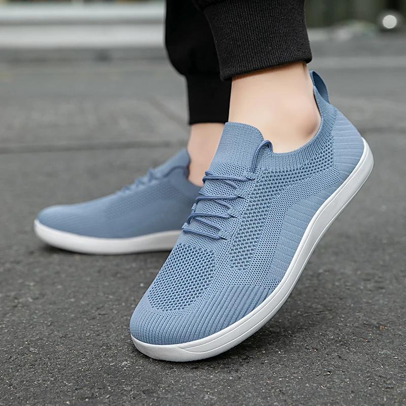

Men s Knitted Sports Shoes Breathable Elegant Comfortable Lace Up Casual Shoes for Daily Exercise Outdoor Activities Men s Shoes 36 небесно-голубой