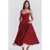 Abito Principessa di Alta Gamma Europeo e Americano Estate 2025: Tessuto a rete francese, Doppio strato, Spalline sottili, Ampio design svasato per donna.