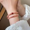 Exquisite Women's Pink Sunstone Bracelet: Gentle Luxury for Romantic Layering