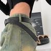 Bling Sequin Belts For Women Girl Fashion Pu Leather Belts Western Cowboy Y2K Retro Jeans Skirt Decor Waistband