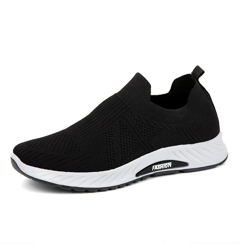 Spring/Summer 2024 New Breathable Casual Shoes Men's Soft Sole Old Beijing Cloth Shoes Socks Shoes Mesh Sports Men's