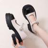 2025 Spring Dating British Style Retro Small Leather Shoes French Small Fragrant Style Mary Jane Women's Shallow Mouth Platform Shoes