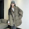 Winter Notting Hill double-sided wear imitation lamb wool suede horn buckle jacket women's winter loose tall fur integration