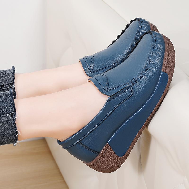 35-41 Women's Oversized Comfortable Thick Soled High Rise Sponge Shoes Mother's Shoes Lazy Shoes Loafers Shoes