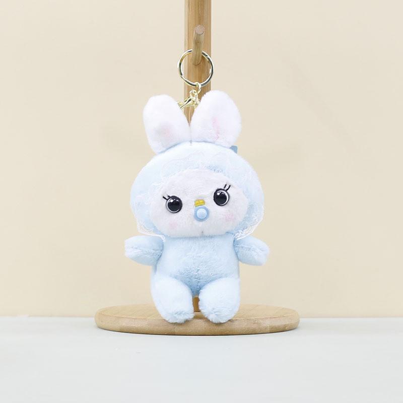 

Милая мультяшная плюшевая кукла-кролик, мягкий материал, очаровательный брелок, подарок, аксессуар Blue Bunny