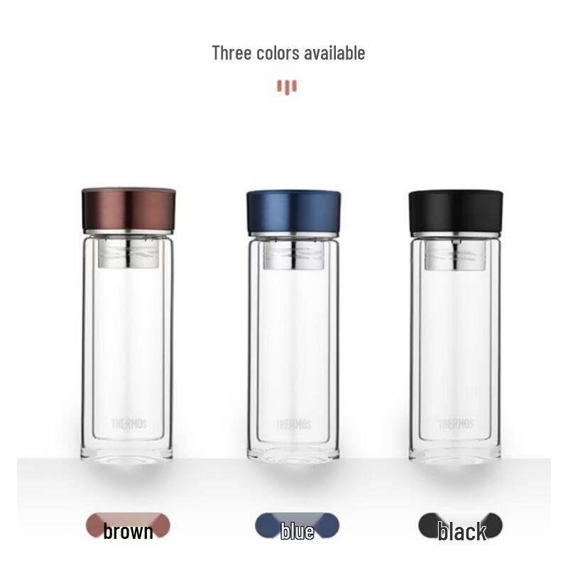 THERMOS Double-Layer Glass Tea Infuser Bottle