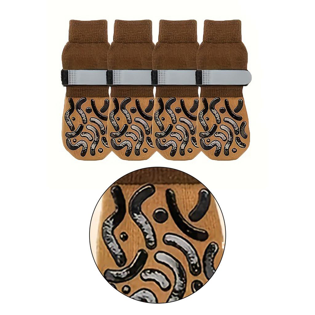 4pcs Novelty Holidays Warm Socks Puppies Stockings Festives Canine Footwear for Small Breeds And Cats