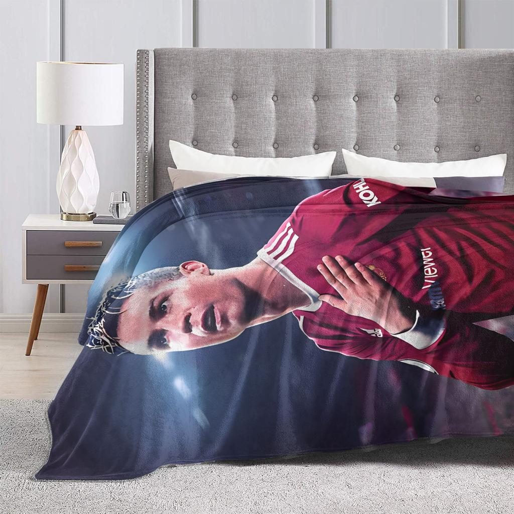 C Ronaldos Football Soccer Blankets  Flannel Funny Breathable Throw Blankets for Home  Winter