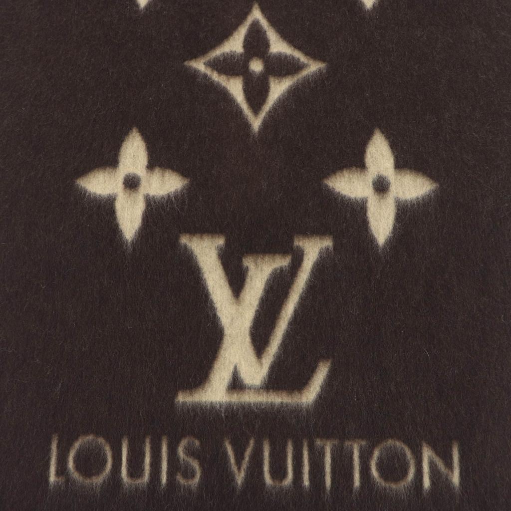 Great LOUIS VUITTON Scarf Escalp Reykjavik Monogram Brown cashmere 401486 Used