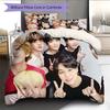 BTS Pattern Bedding Home Decoration Birthday Gift (1 * Duvet Cover + 2 * Pillowcase, Without Core)