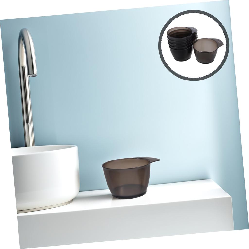 EPIGEIST 6-Piece Plastic Hair Color Mixing Bowl Set, Lightweight Stackable Hair Dye Tool for Home & Salon Use