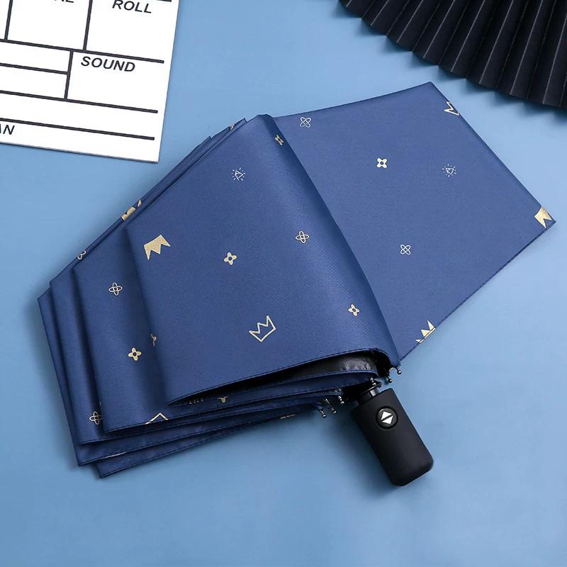 Full-Automatic Rain and Rain Dual-Use Umbrella Female Student School Special Sun Umbrella UV Black Sun-Proof UV Protection
