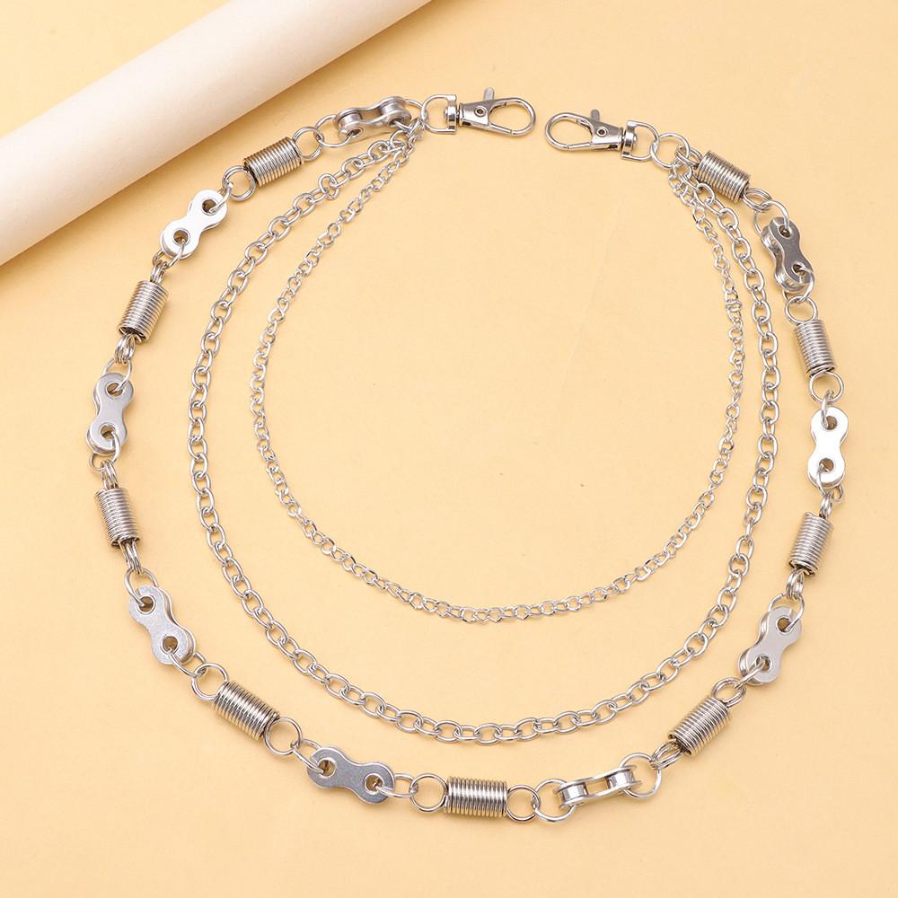 Hip Hop Metal Waist Chain For Men Women Streetwear With Lobster Clasp 50cm