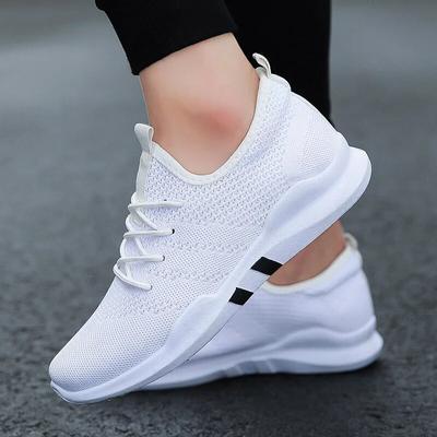 Fashion Mens Casual Shoes White Lace-Up Breathable Shoes Sneakers Basket White Black Tennis Mens Trainers