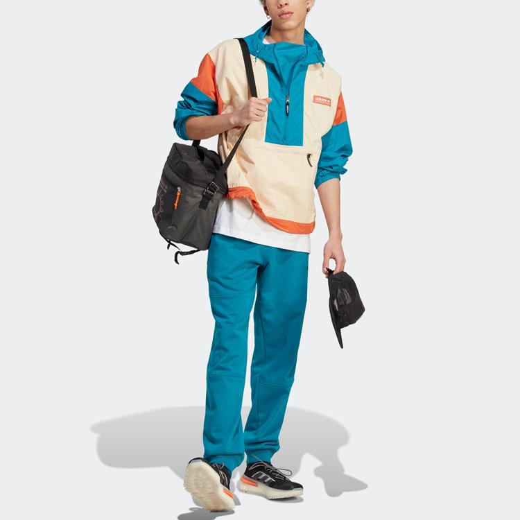 Adidas Originals Adventure Windbreaker Long Sleeve Hooded Sports Jacket Men Outerwear Rock Sandstorm HR4219