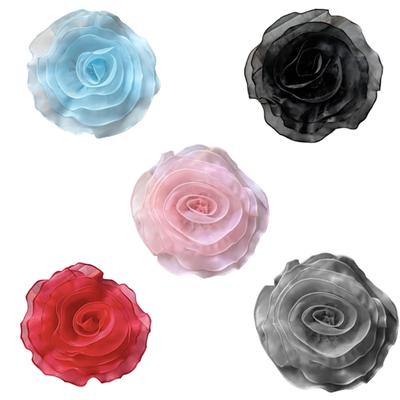 Boutonnières Fatte a Mano Applicazioni Floreali Decorazioni per Costumi da Ballo Grandi Toppe Floreali 3D Ornamenti da Cucire per Abbigliamento