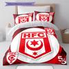 Pościel z wzorem Hallescher FC, Zestaw kołdry Poszewka na kołdrę Poszewka na poduszkę Domowy Prezent Urodzinowy (1 * poszwa na kołdrę + 2 * poszewki na poduszki, bez rdzenia)