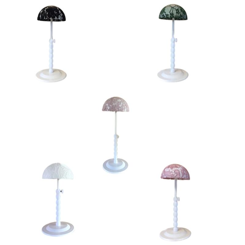 Practical Plastic Wig Stand with Adjustable Height Hat Display for Easy Storage and Travel Suitable for All Wig Types