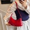 Crossbody Half-Moon Crossbody Bag PU Leather Underarm Bag PU Leather Shoulder Bag for Girls