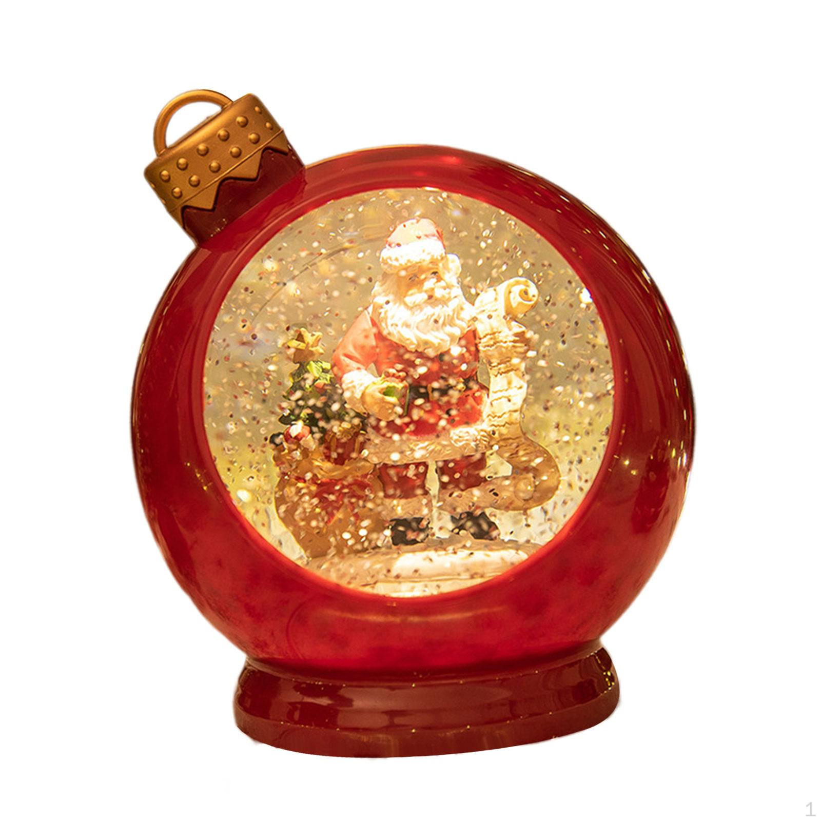 

Рождественский Снежный Шар Хрустальный Шар Подарок Блестящий Праздничный Миниатюрный Шар красный