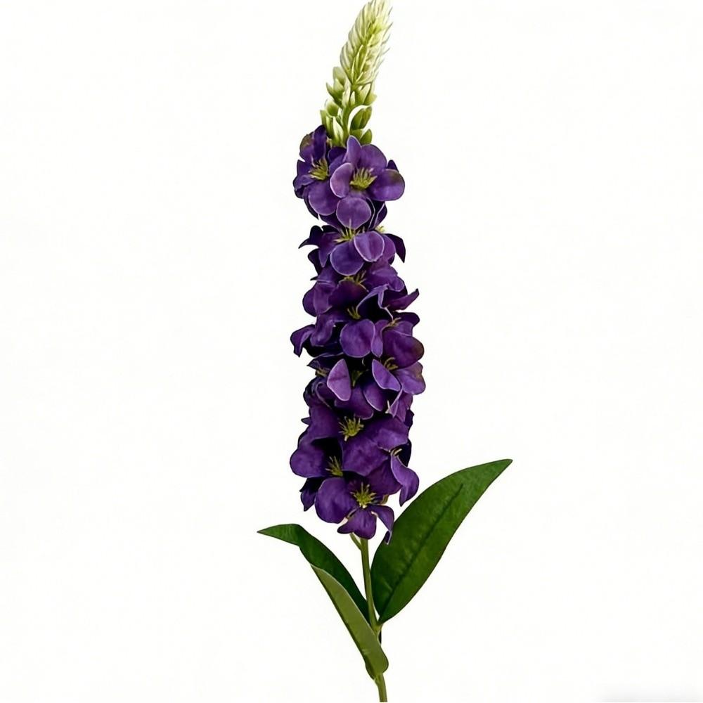 with Leaves Shyacinth Rattan Long Stem Silk Flower 3D Delphinium  Photo Props