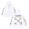 Off-White 2025 Autumn/Winter New Newspaper Arrow Pattern Printed Men's Hoodie