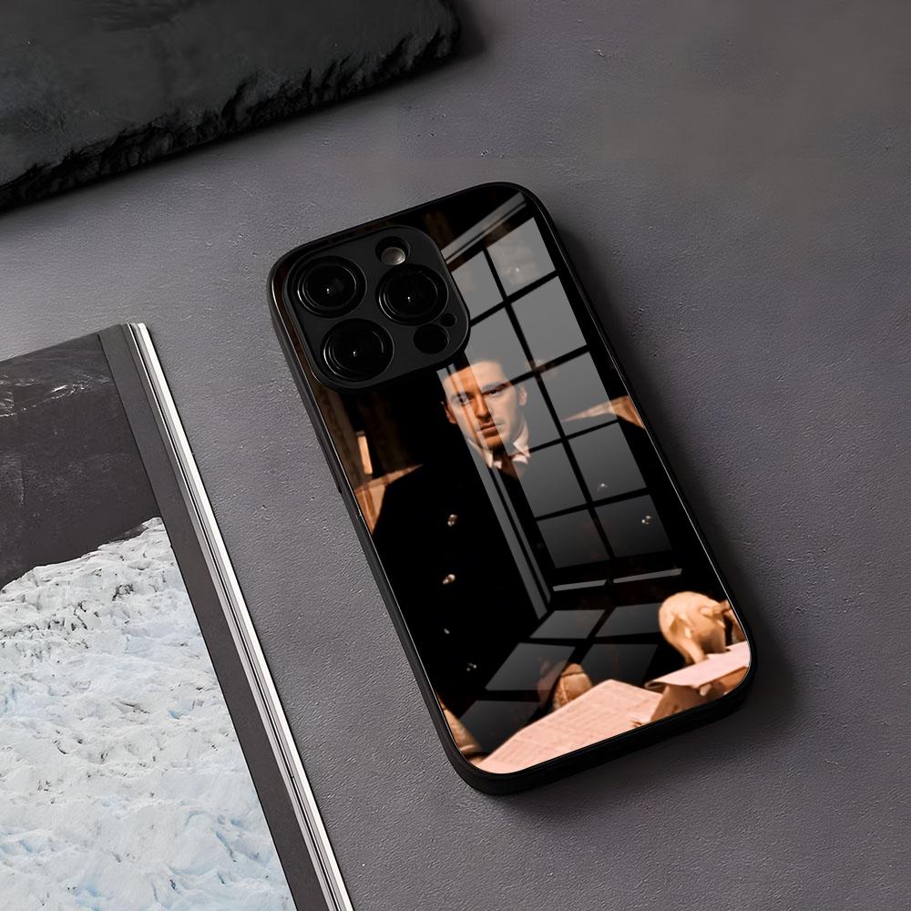 

M-Michael C-Corleone Phone Case For IPhone 17 Air 16 E Pro Max 15 14 13 Mini 12 Pro 11 Max Plus Black Glass Cover iPhone17