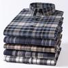 Camicia da uomo 100% cotone manica lunga flanella classica versatile morbida traspirante casual moda business camicia sociale da uomo S-7XL
