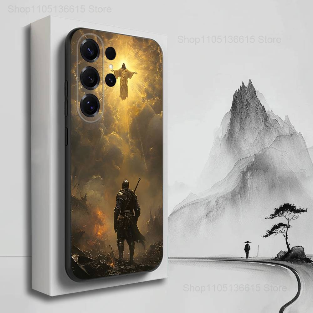 Crusaders Templar Knight Case For Samsung S10,Plus,S9,Ultra,S24,S21,S20,S23,FE,S22,S25,Lite,Soft Silicone Black