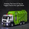 1/50 Sanitation Garbage Truck Alloy Models Cars Toys Light Sound Sprinkler Trucks Wheel Pull Back Vehicle for Boys Birthday Gift