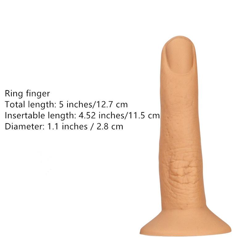 Plug anal moale pentru degete masculine Cinci degete mari din silicon Simulare cu degetul mic Penis Masturbare feminină Stick Dildo mare